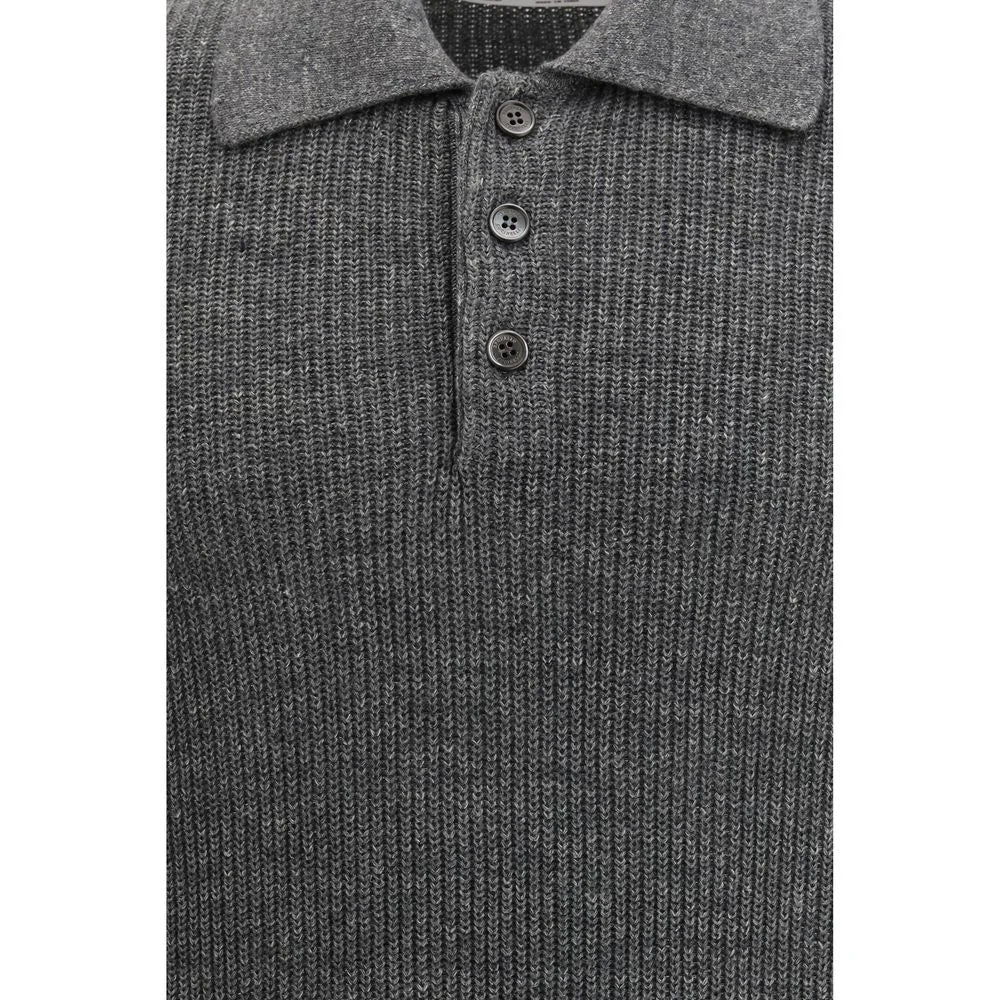 Brunello Cucinelli Gray Cotton Sweatshirt