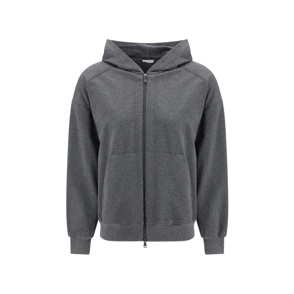 Brunello Cucinelli Gray Cotton Sweatshirt
