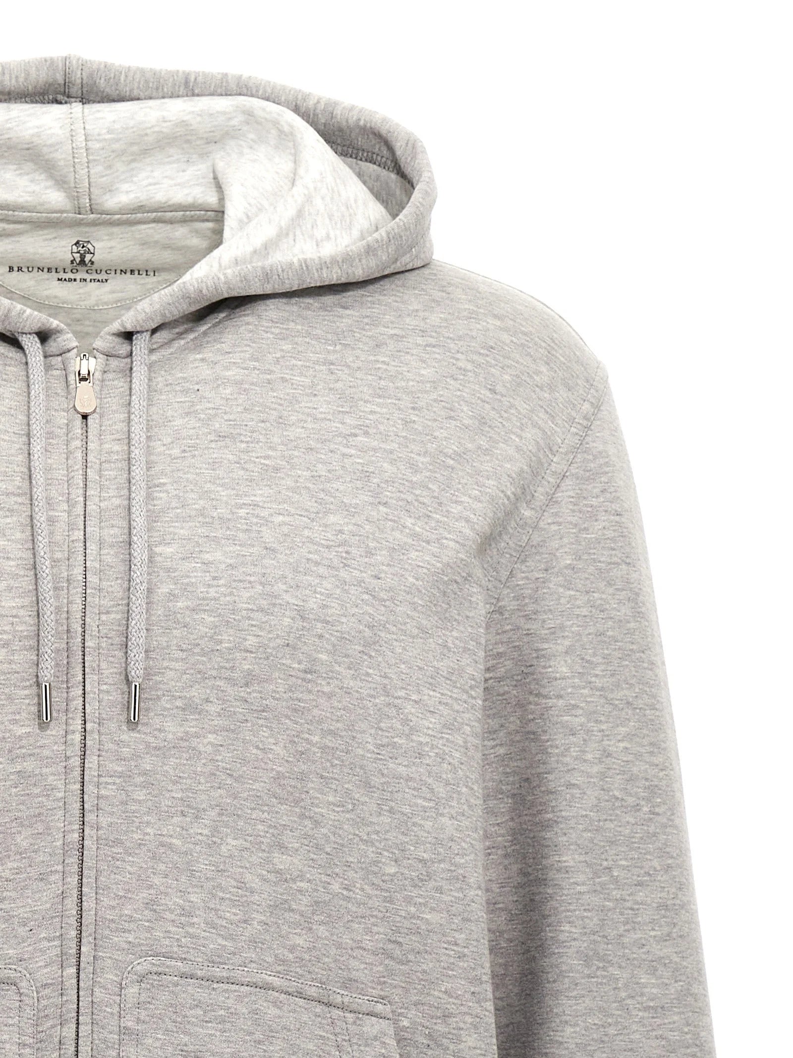 Bluza z bawełny Brunello Cucinelli w kolorze szarym