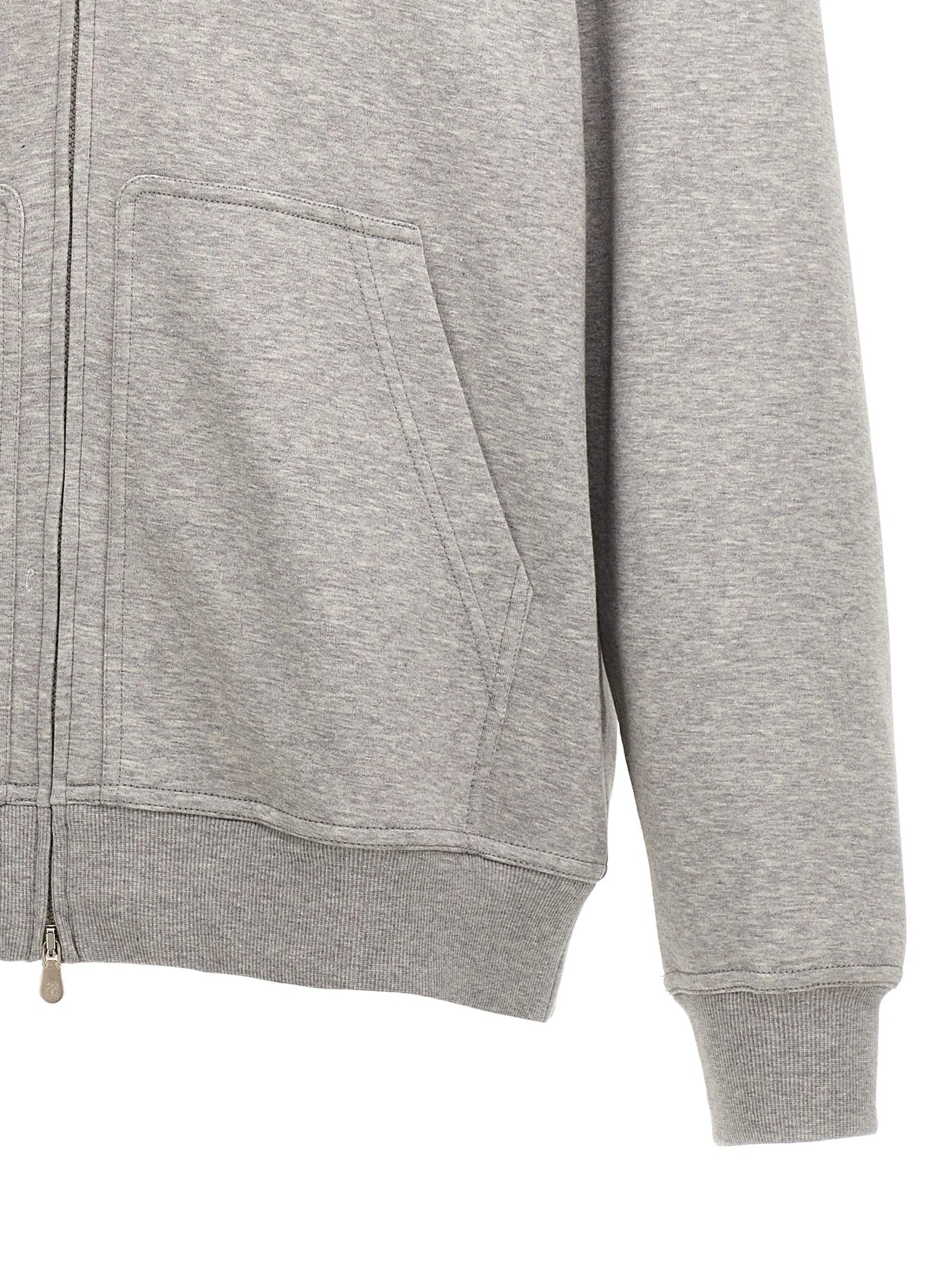 Bluza z bawełny Brunello Cucinelli w kolorze szarym