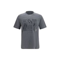 Brunello Cucinelli Gray Cotton T-Shirt