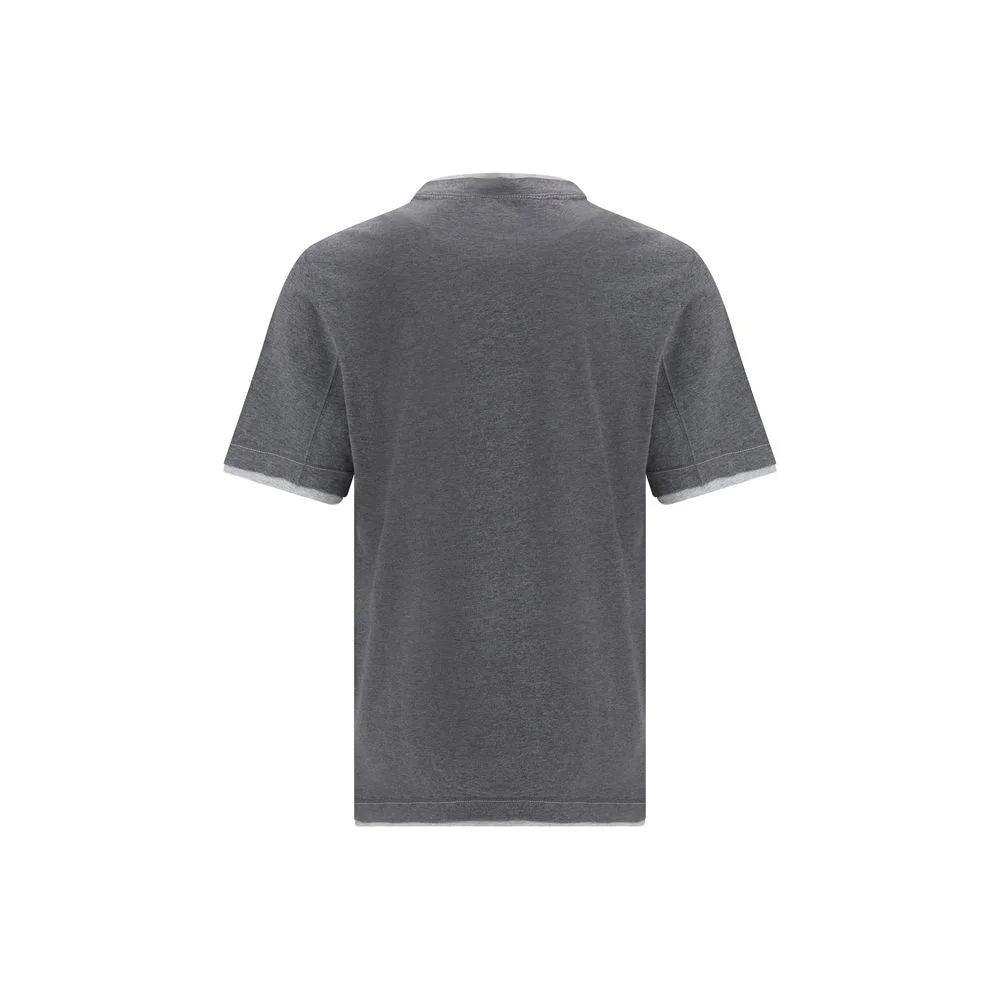 Brunello Cucinelli Gray Cotton T-Shirt