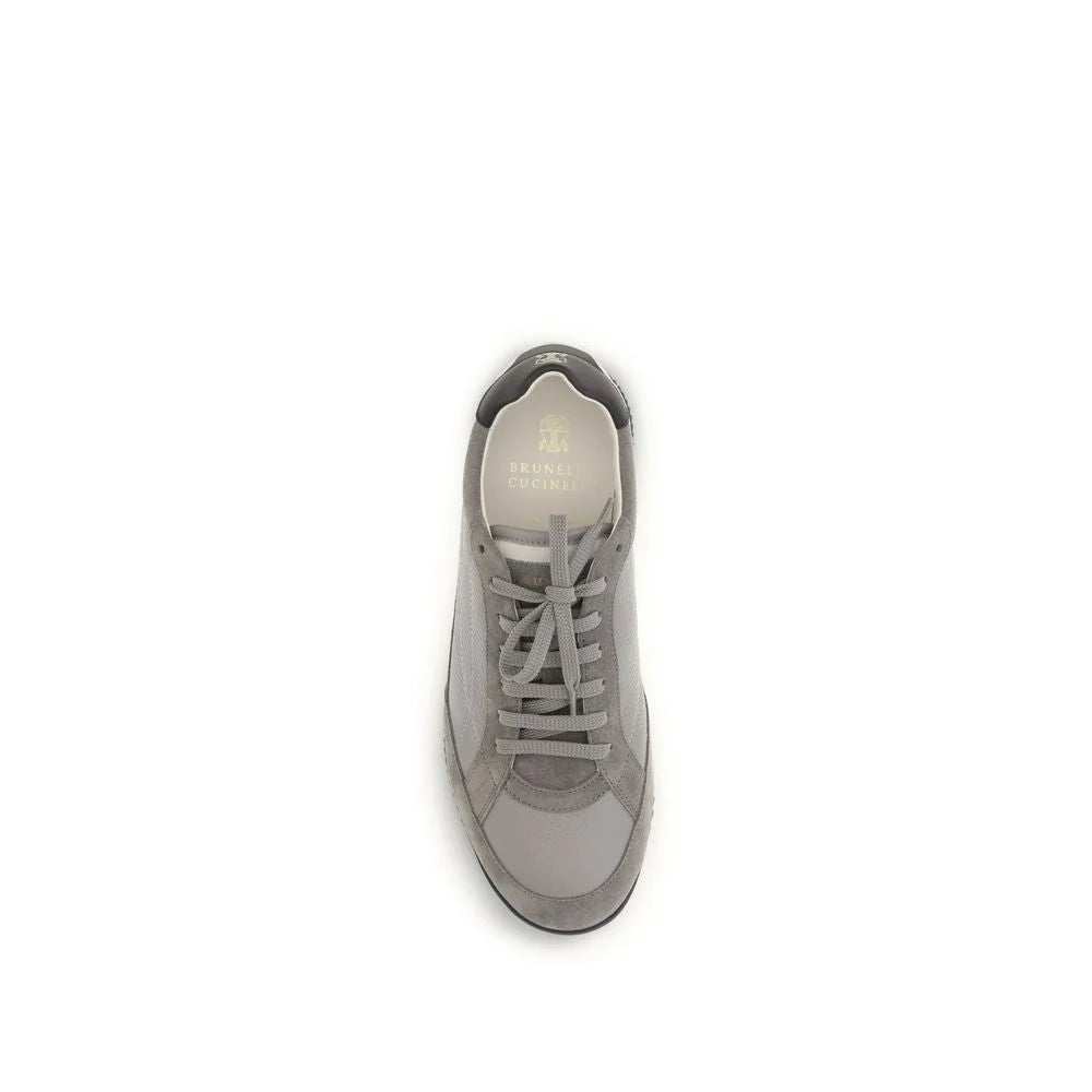 Brunello Cucinelli Gray Deer Sneakers
