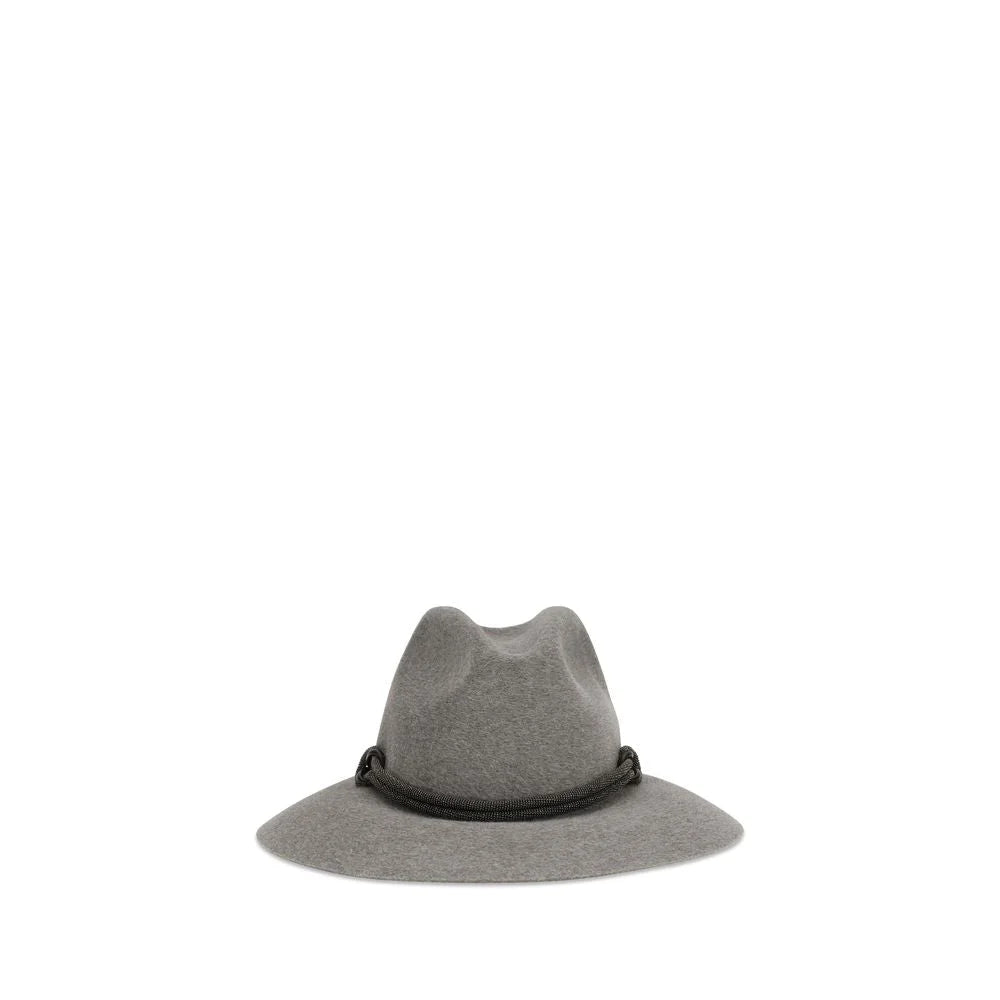 Brunello Cucinelli Gray Eco Fabric Fedora