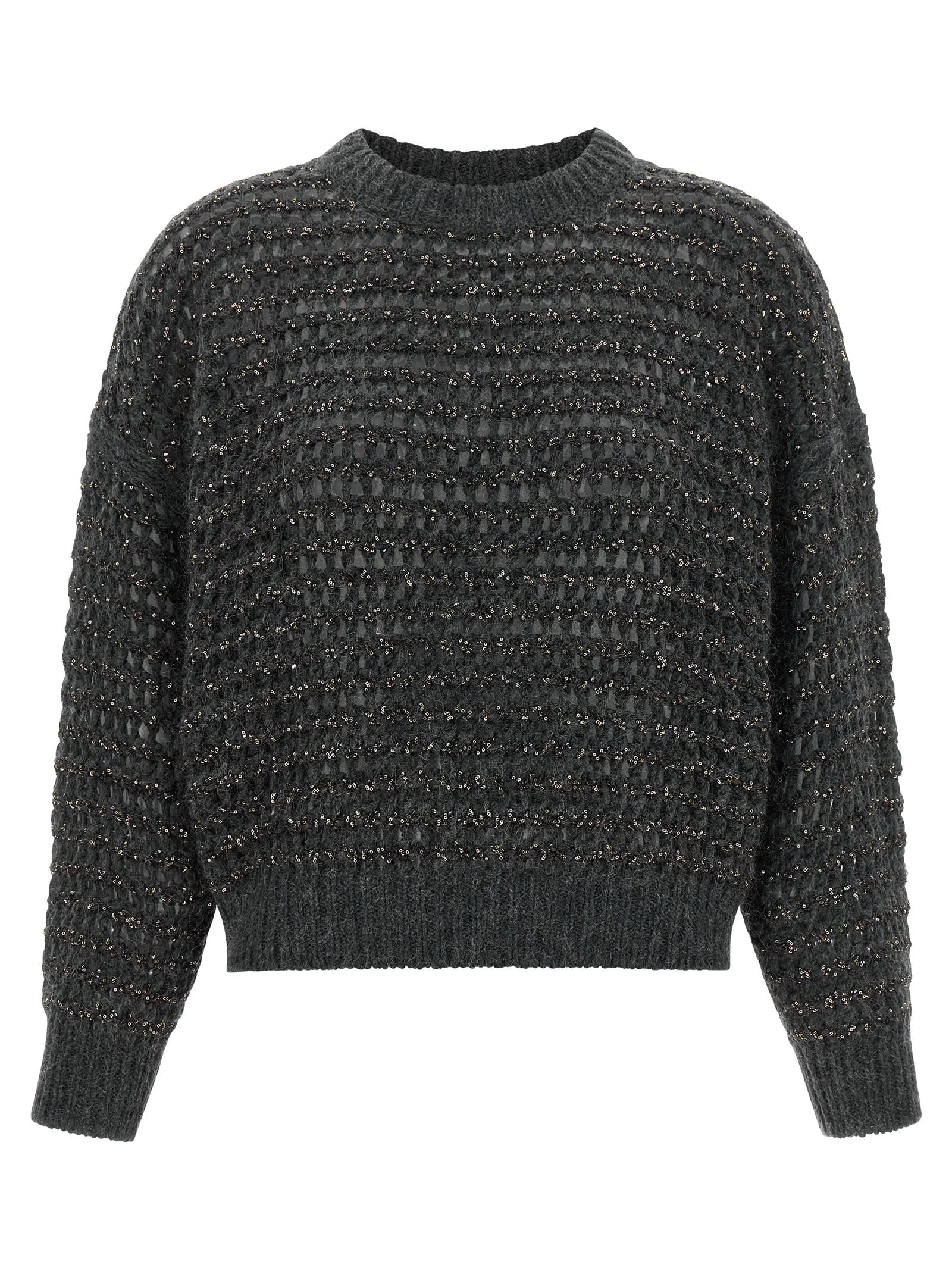 Brunello Cucinelli Gray Elastane Cardigan