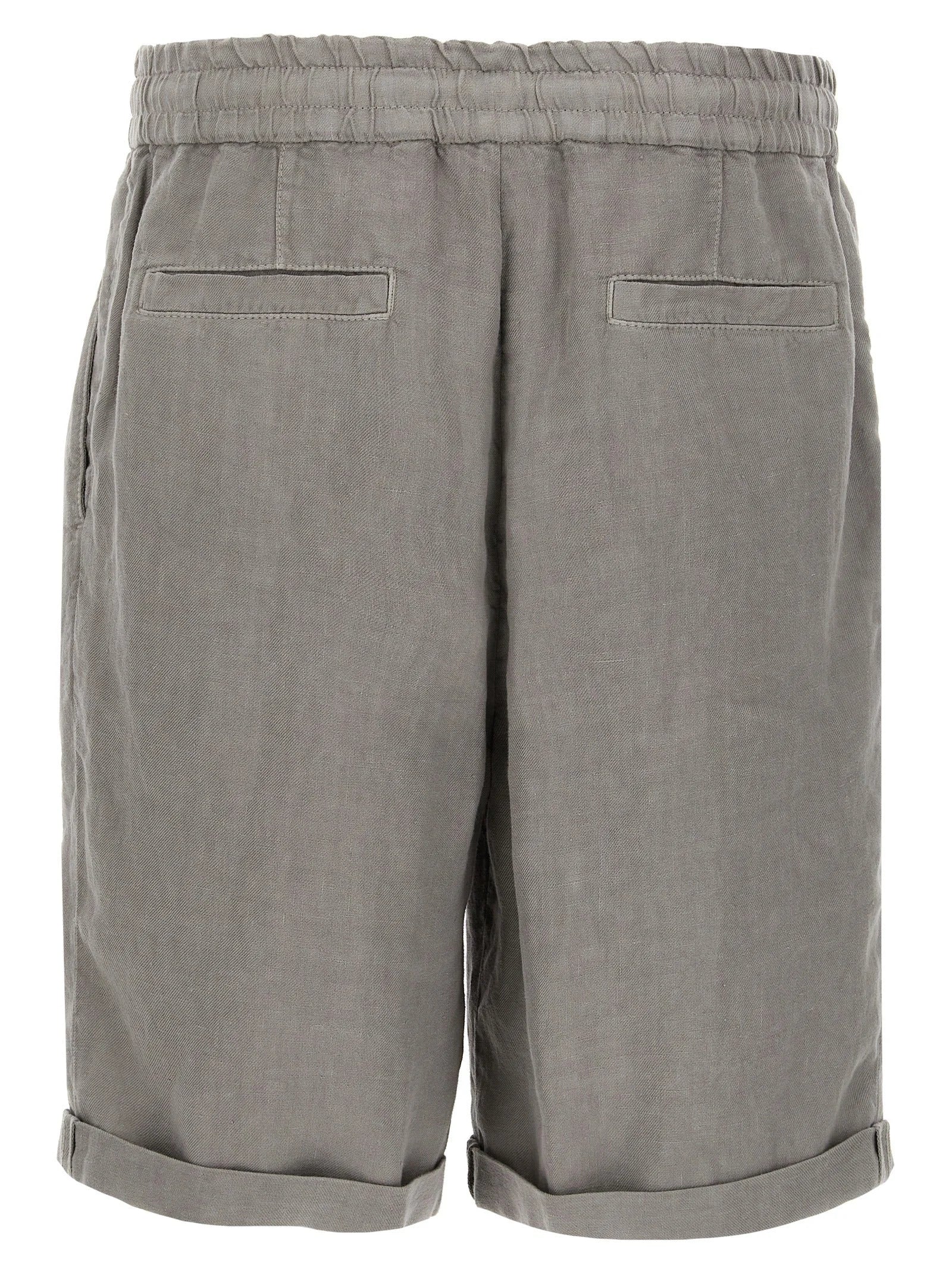 Brunello Cucinelli Gray Linen Bermuda Shorts - XXL