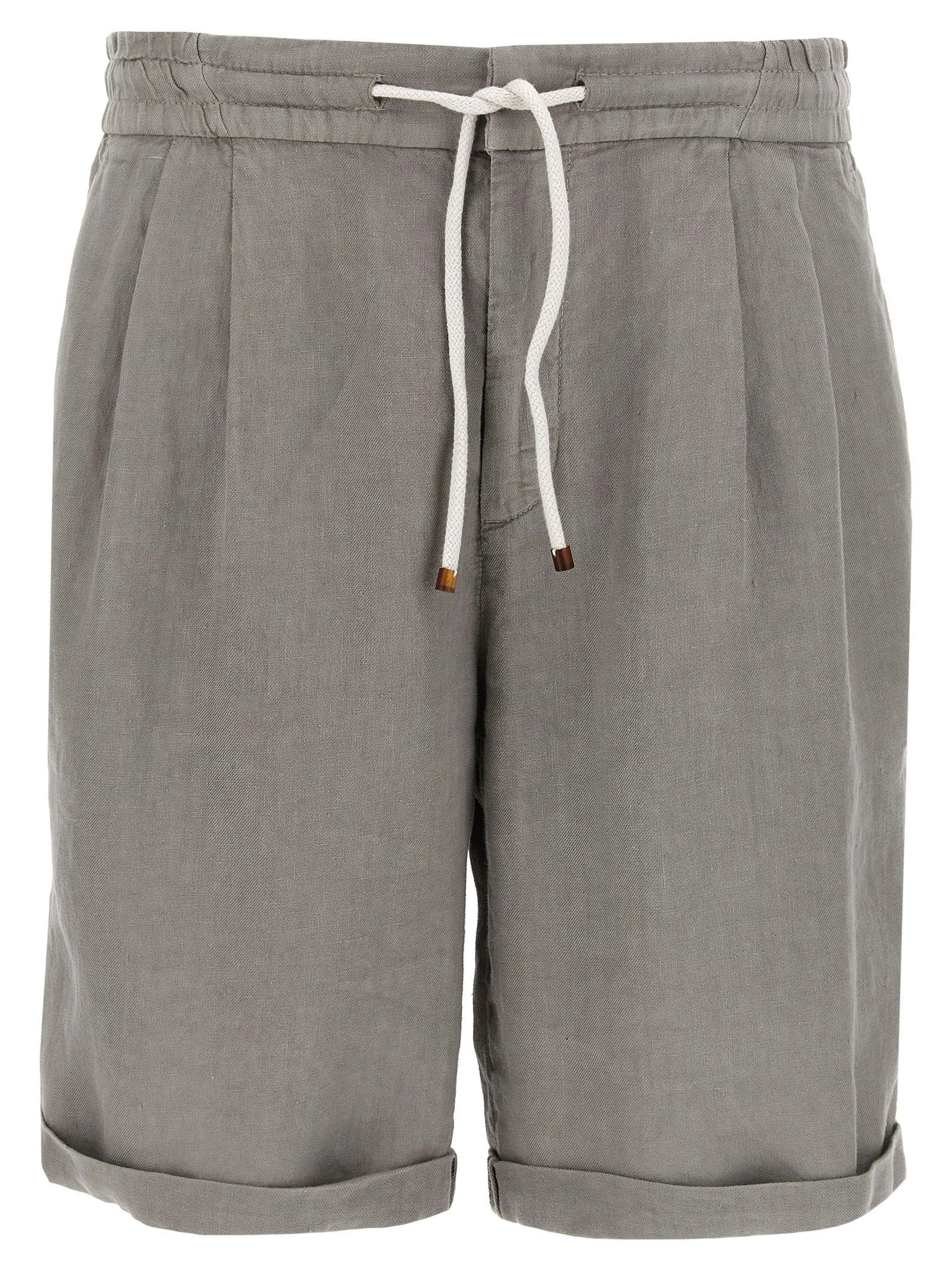 Brunello Cucinelli Gray Linen Bermuda Shorts - XXL