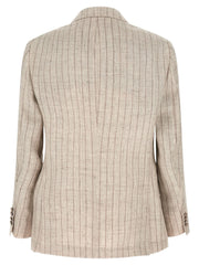 Brunello Cucinelli Gray Linen Blazer - IT50 | L