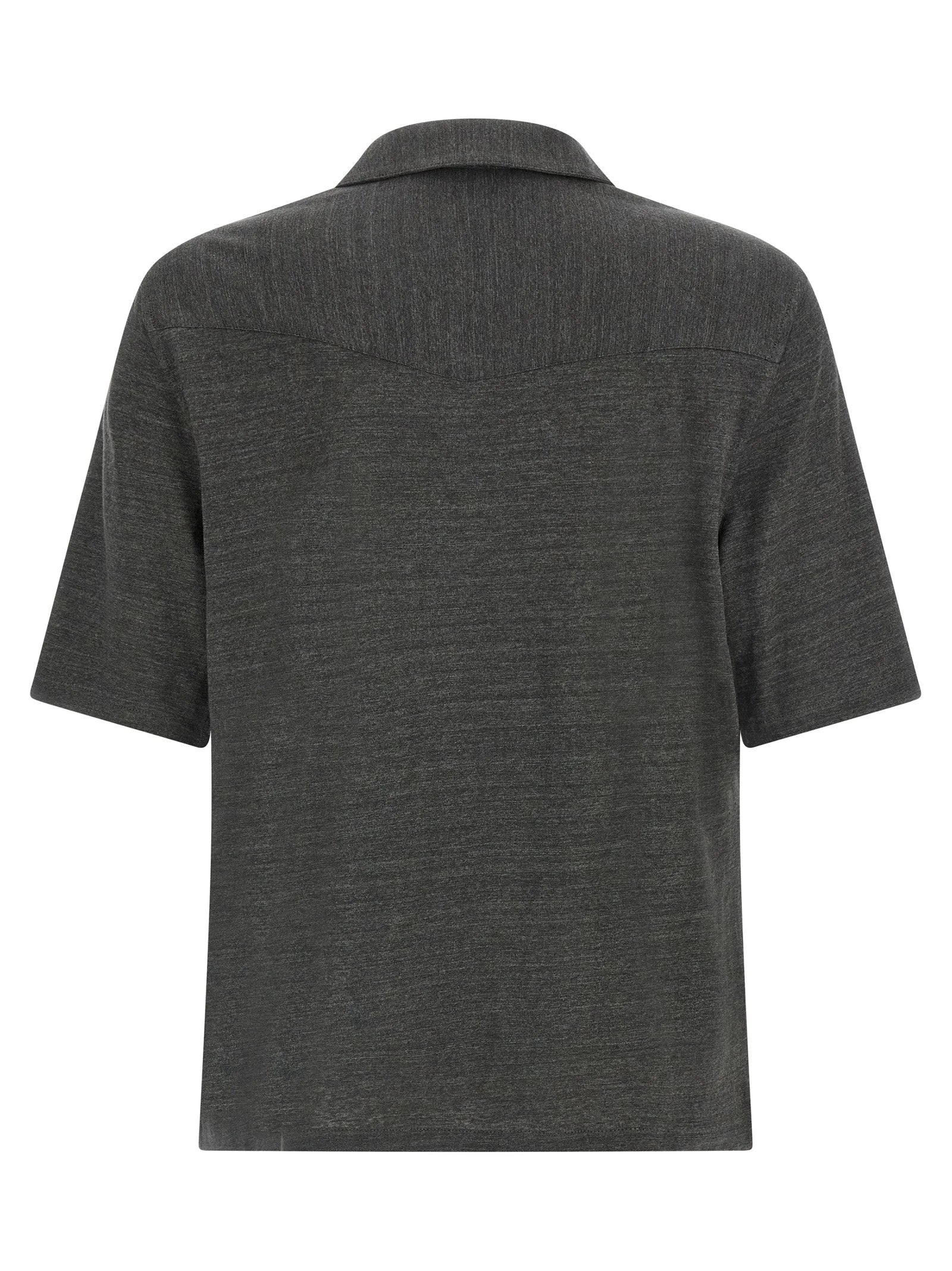 Brunello Cucinelli Gray Linen Blouse - M