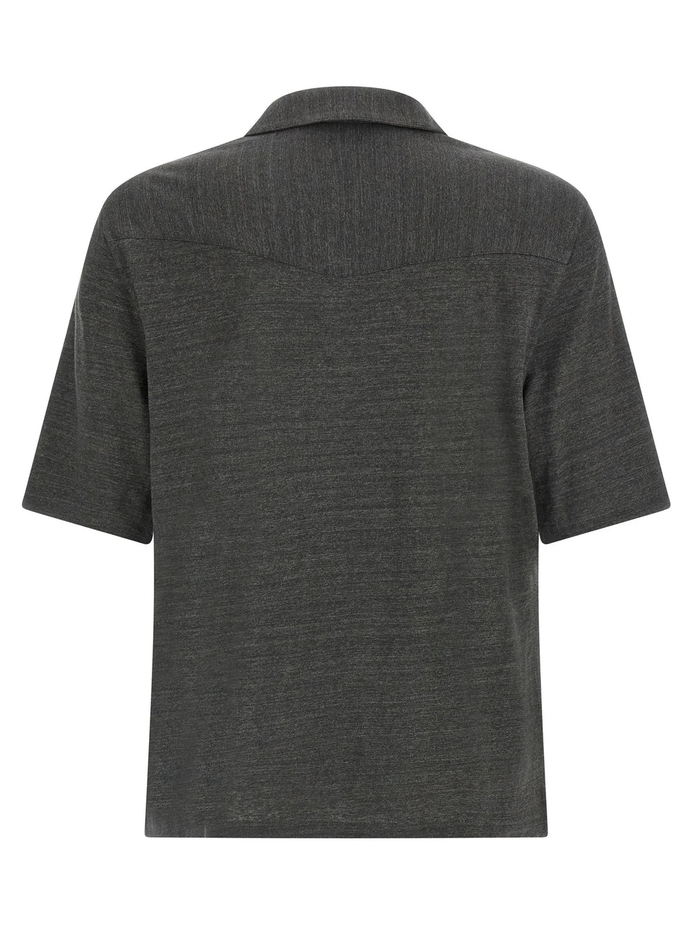 Brunello Cucinelli Gray Linen Blouse - M