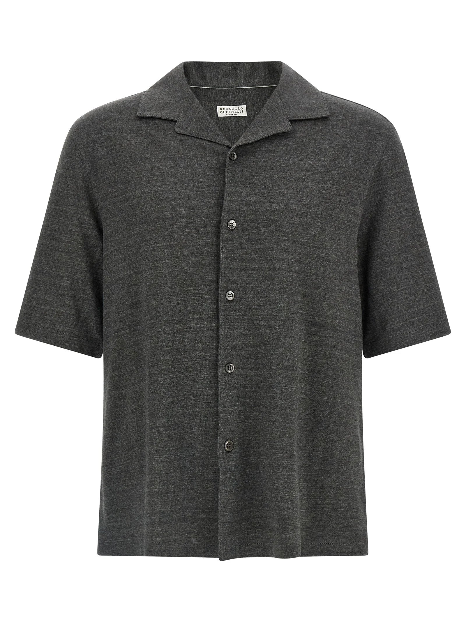 Brunello Cucinelli Gray Linen Blouse - M
