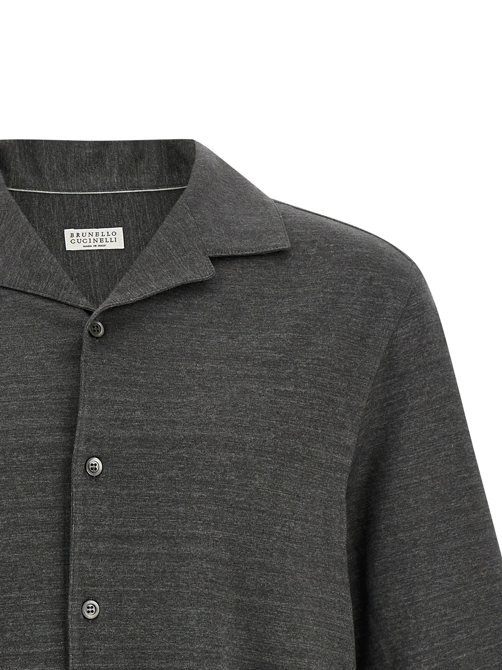 Brunello Cucinelli Gray Linen Blouse - M