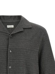 Brunello Cucinelli Gray Linen Blouse - M