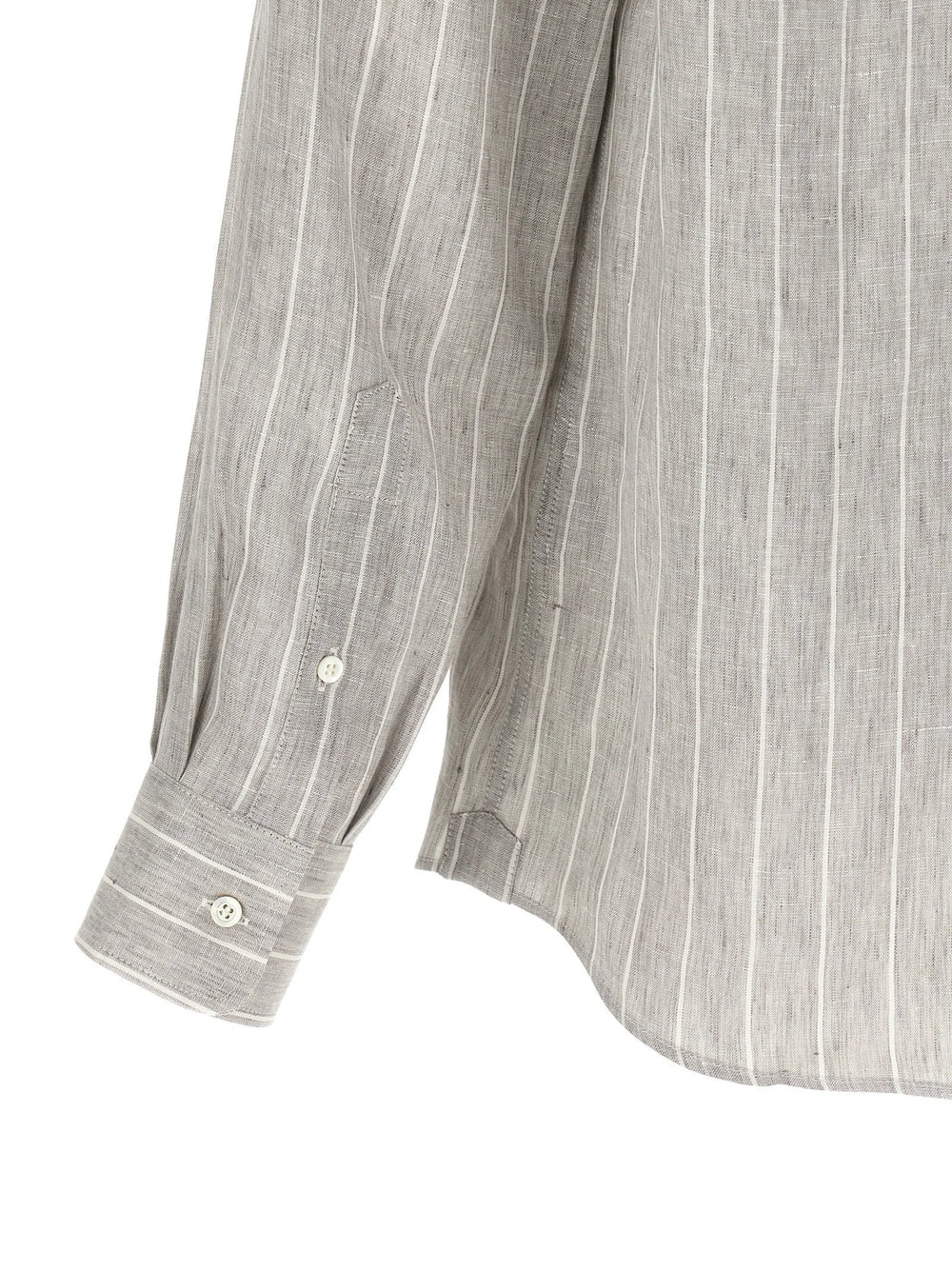 Brunello Cucinelli Gray Linen Blouse - S
