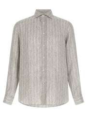 Brunello Cucinelli Gray Linen Blouse - S