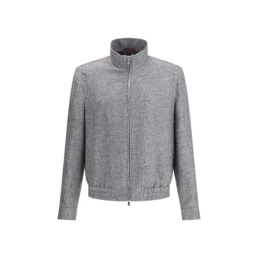 Brunello Cucinelli Gray Linen Bomber - IT54 | XXL