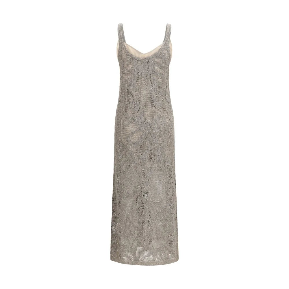 Brunello Cucinelli Gray Linen Casual Dress - S