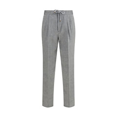 Brunello Cucinelli Gray Linen Casual Pants - IT54 | XXL