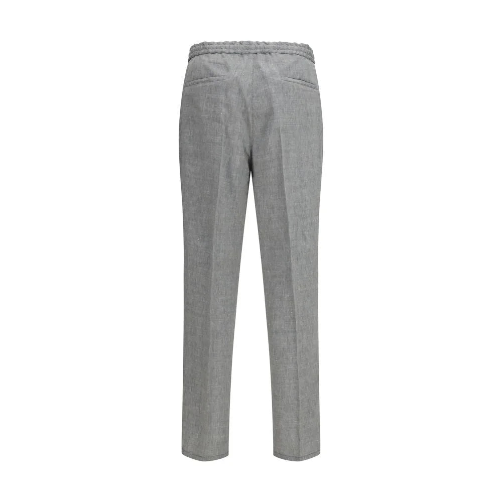 Brunello Cucinelli Gray Linen Casual Pants - IT54 | XXL