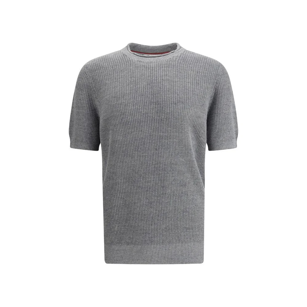 Brunello Cucinelli Gray Linen T-Shirt