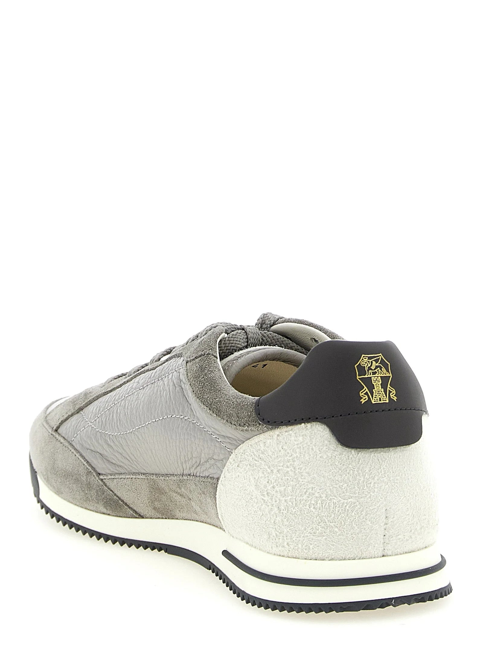 Brunello Cucinelli Gray Nubuc Leather Sneakers