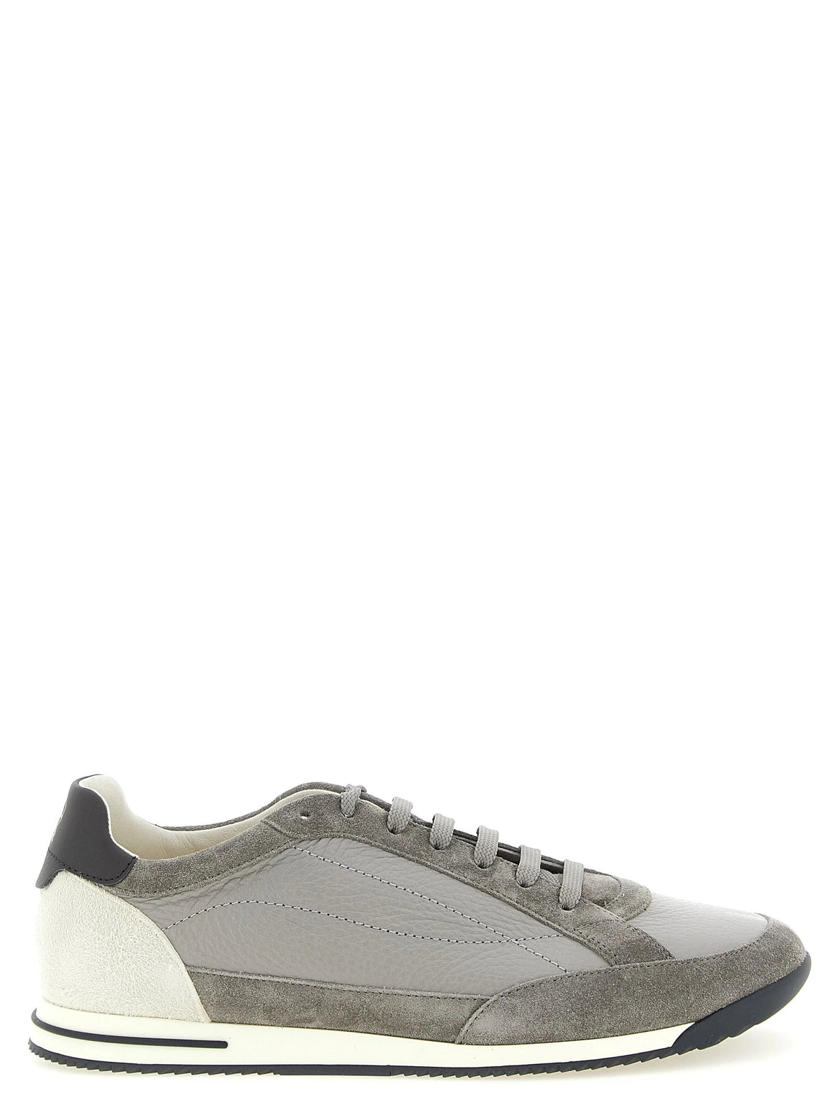 Brunello Cucinelli Gray Nubuc Leather Sneakers