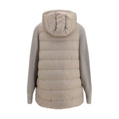 Brunello Cucinelli Gray Polyamide Full-Length Jacket