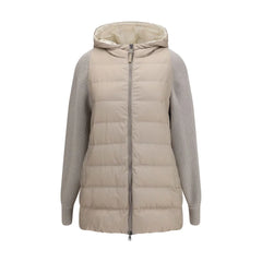 Brunello Cucinelli Gray Polyamide Full-Length Jacket