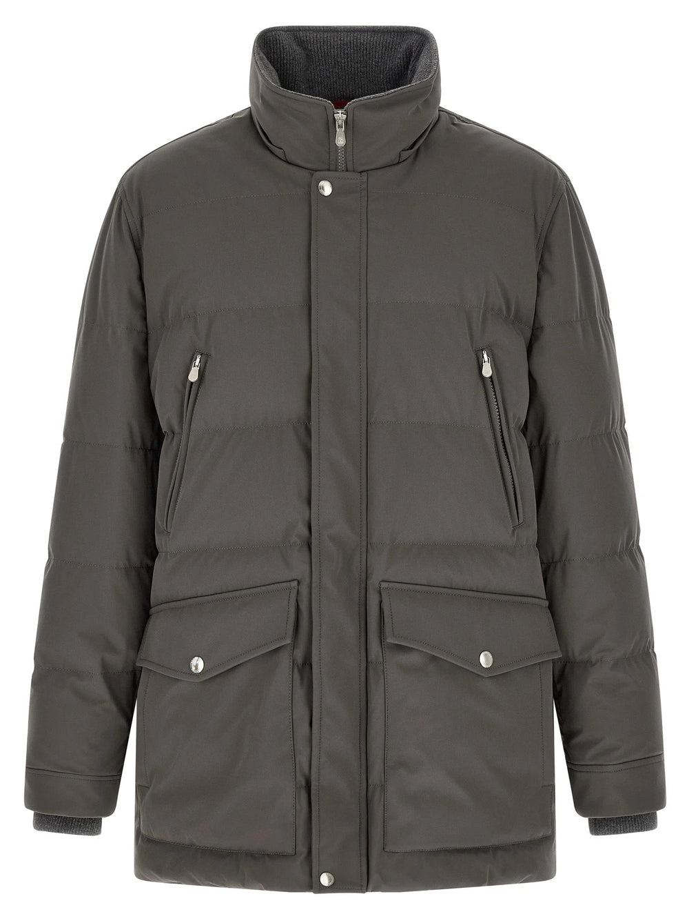 Brunello Cucinelli Gray Polyamide Parka