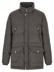Brunello Cucinelli Gray Polyamide Parka