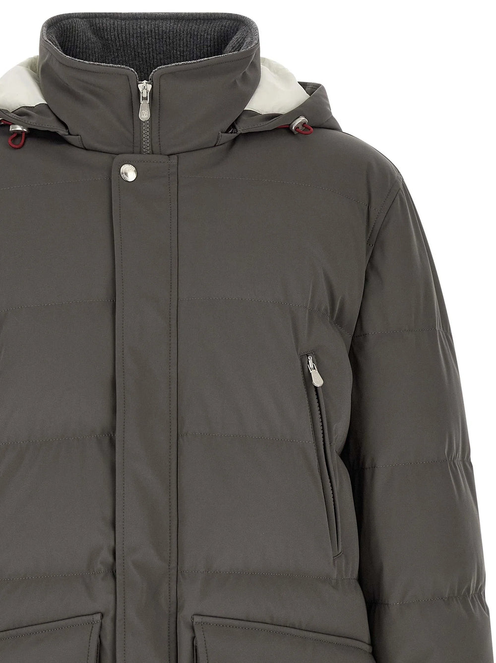 Brunello Cucinelli Gray Polyamide Parka