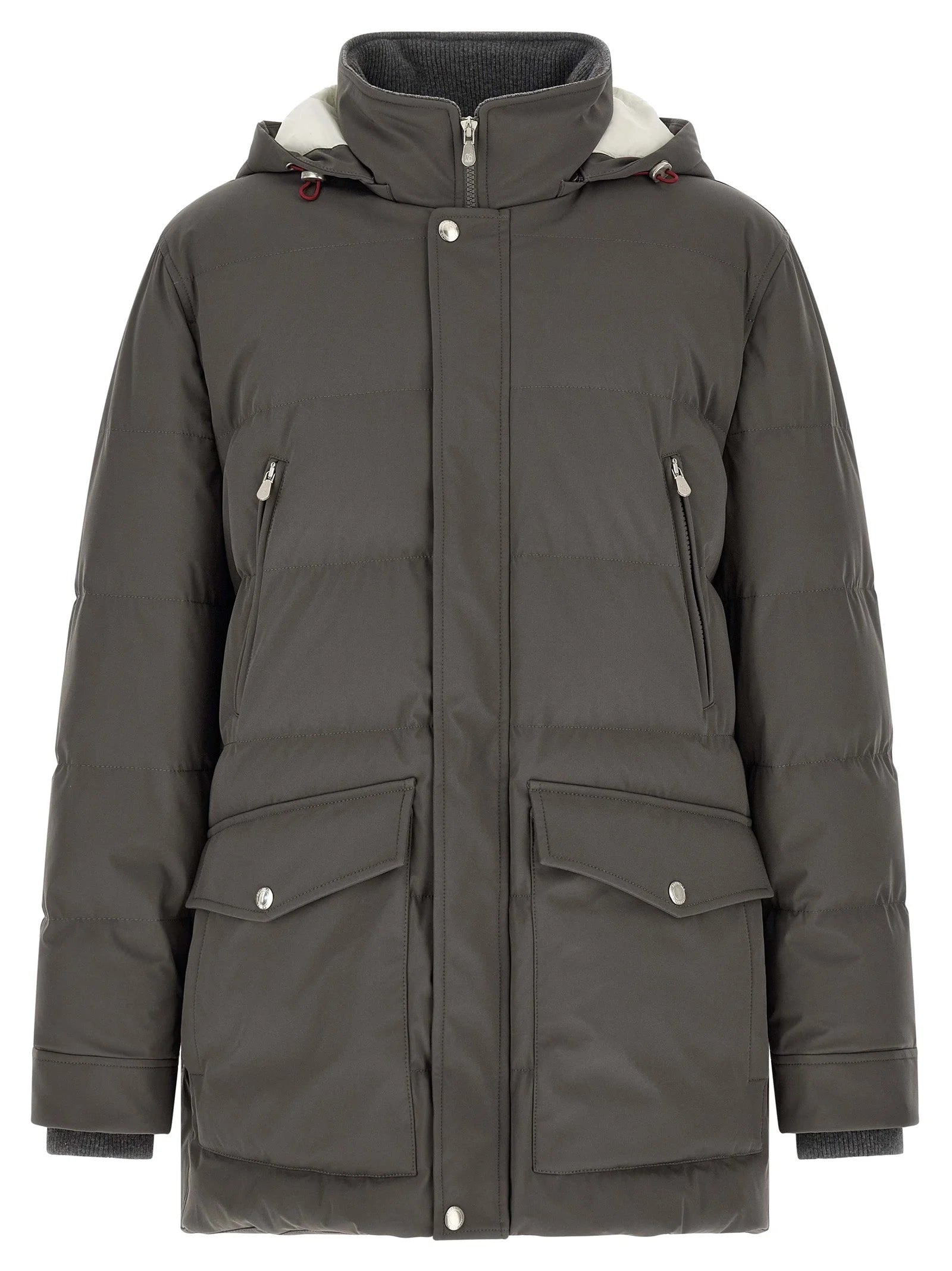 Brunello Cucinelli Gray Polyamide Parka