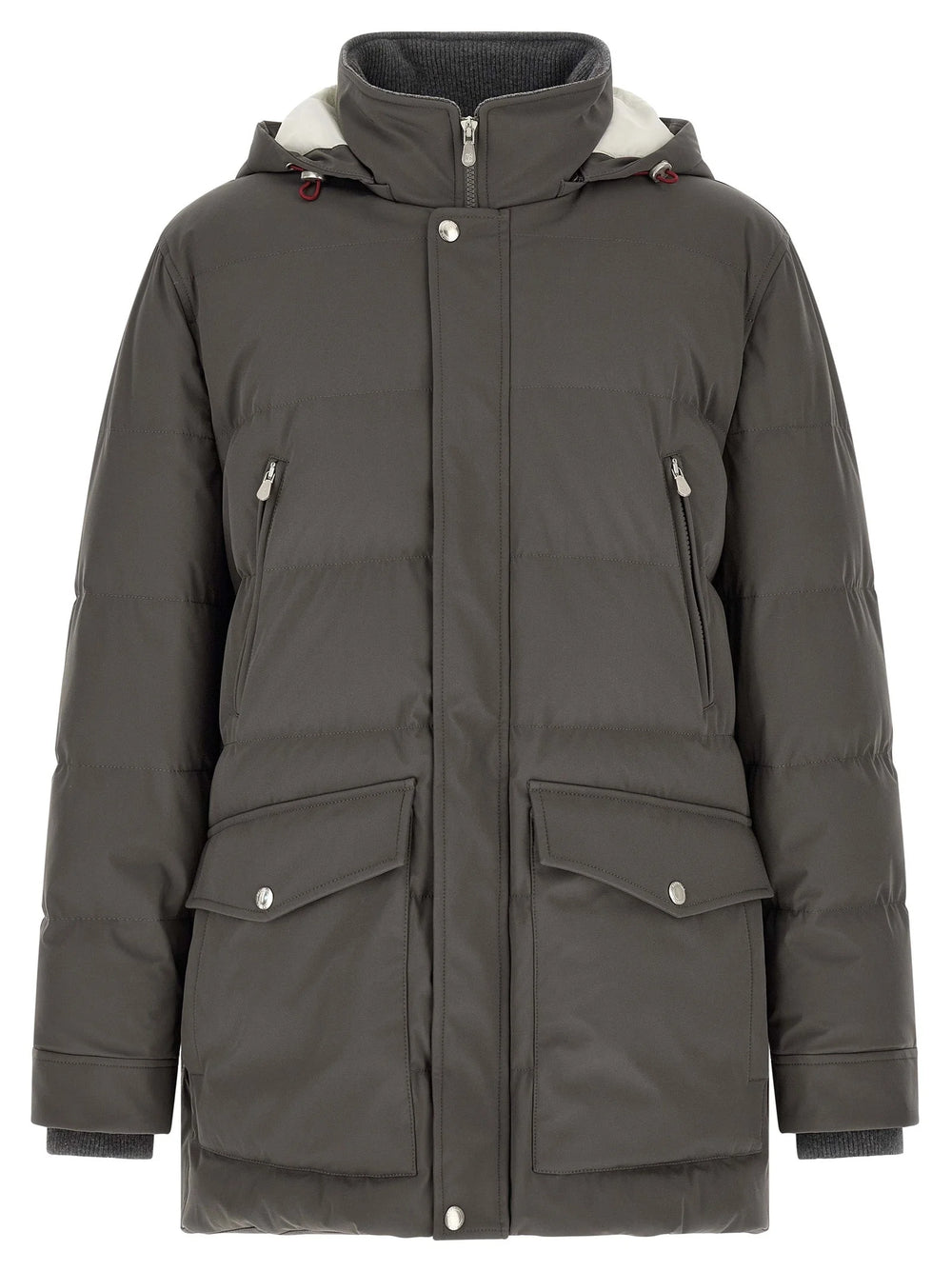 Brunello Cucinelli Gray Polyamide Parka