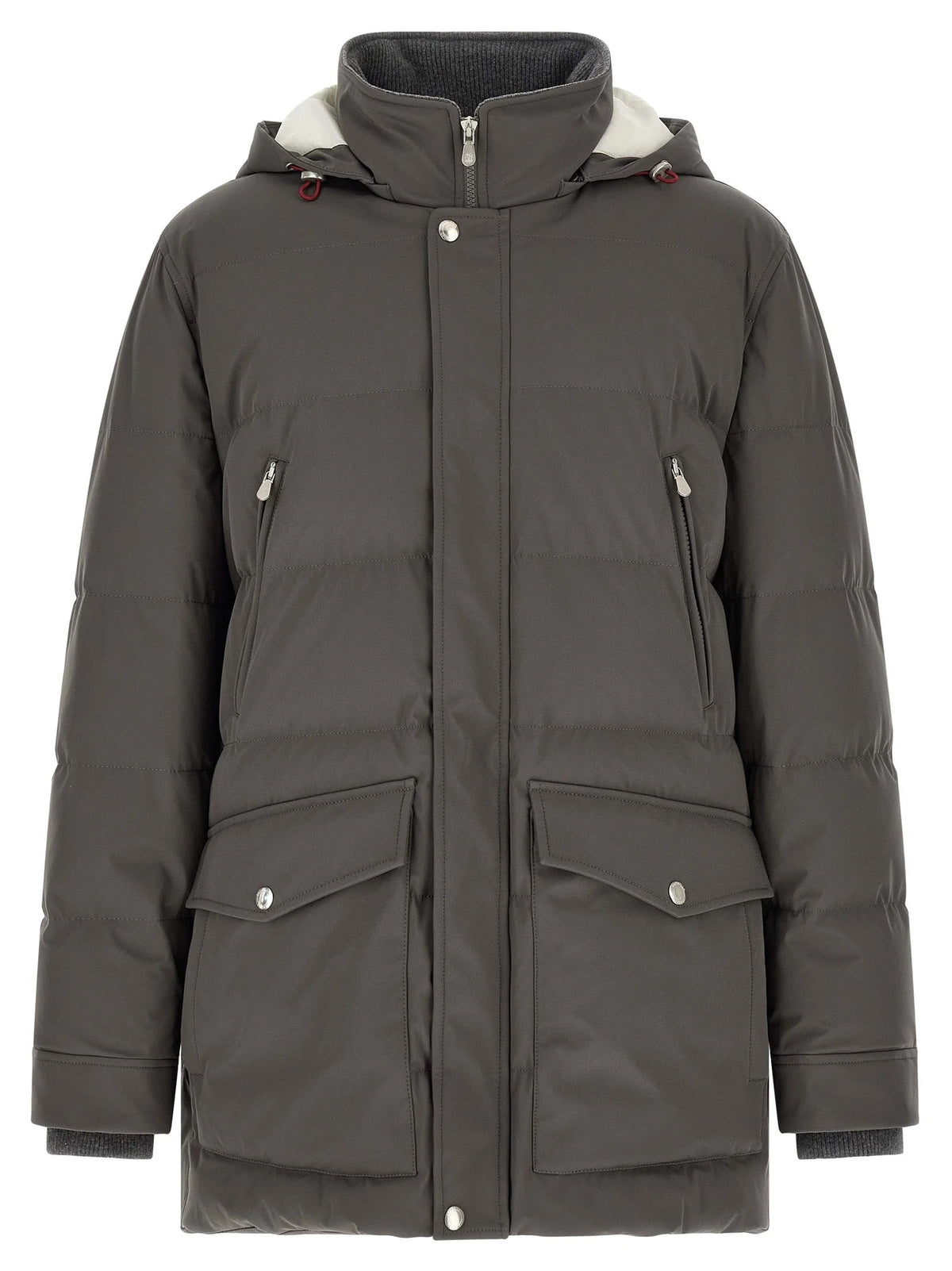 Brunello Cucinelli Gray Polyamide Parka