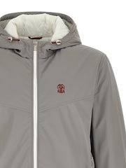 Brunello Cucinelli Gray Polyamide Shell Jacket