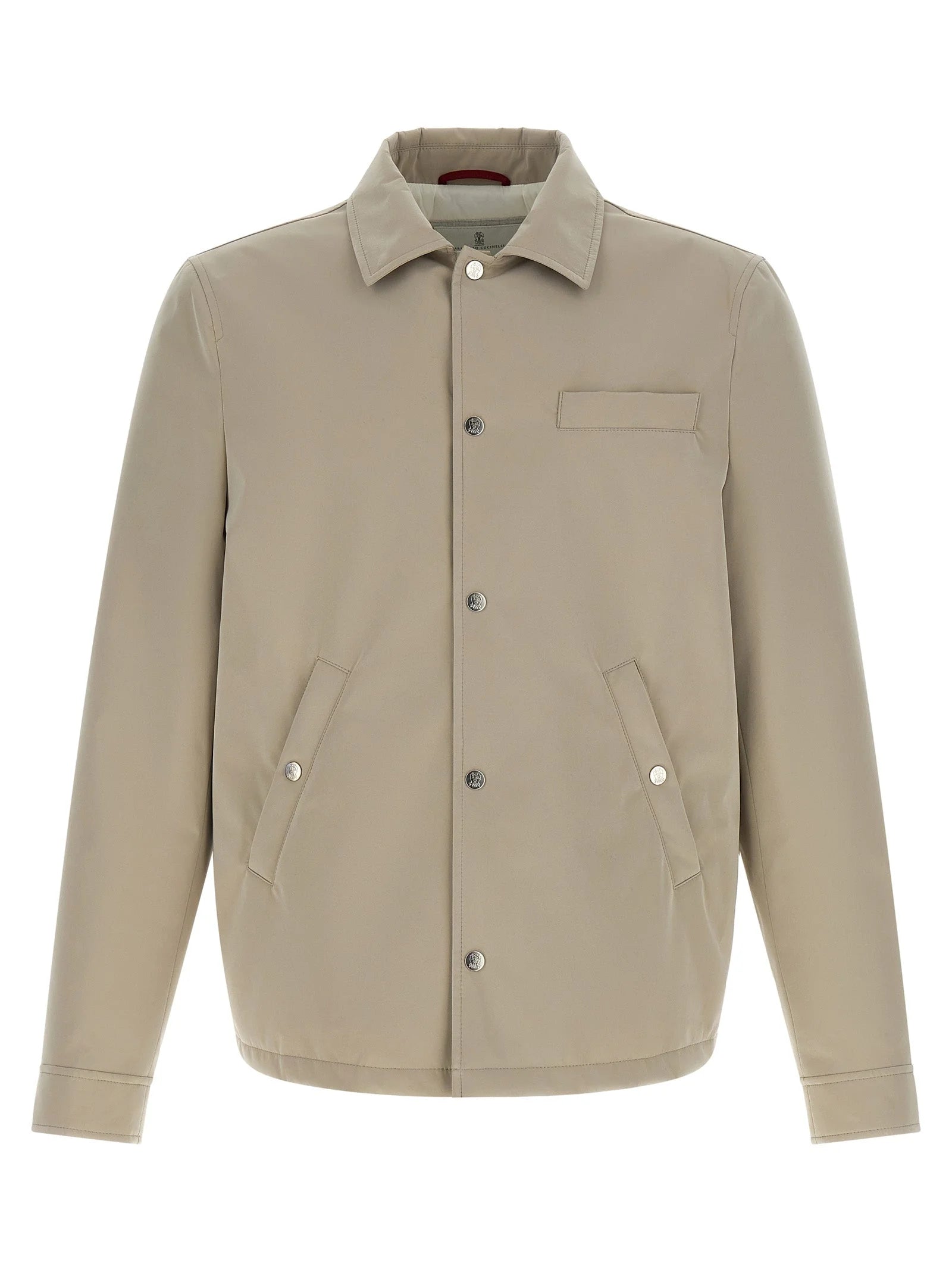Brunello Cucinelli Gray Polyester Full-Length Jacket