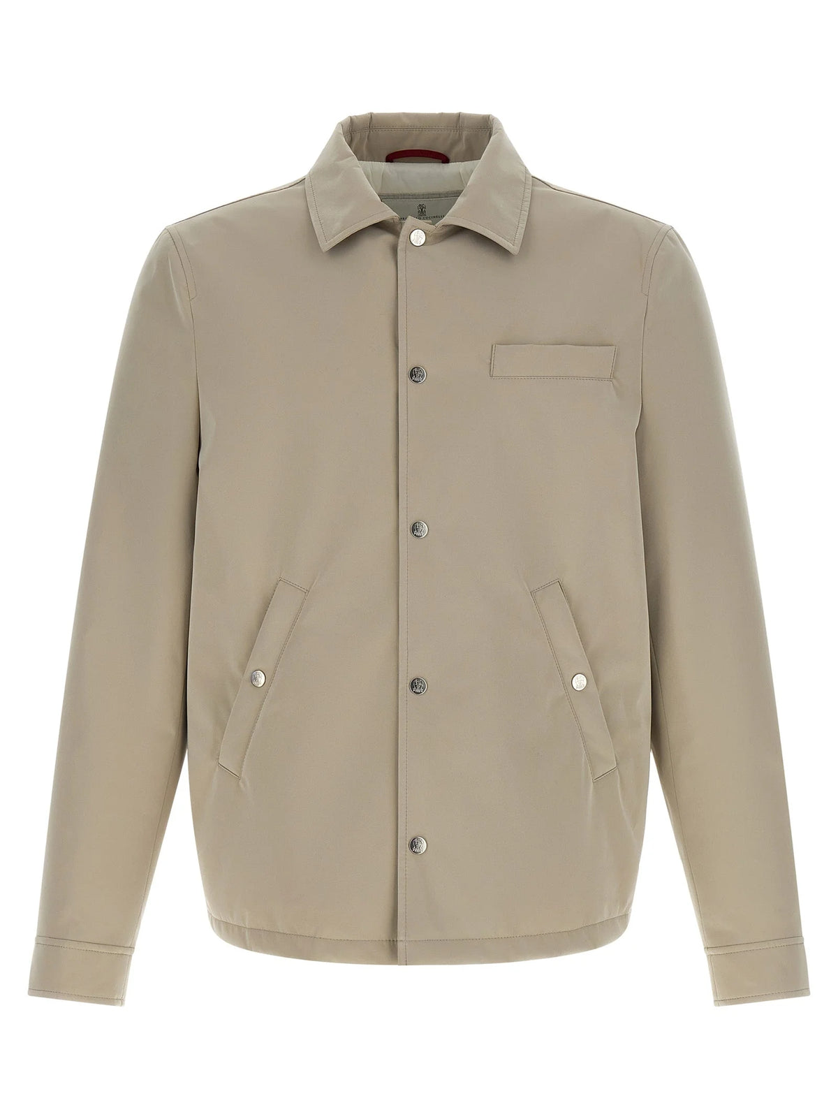 Brunello Cucinelli Gray Polyester Full-Length Jacket