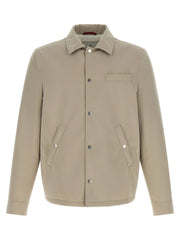 Brunello Cucinelli Gray Polyester Full-Length Jacket