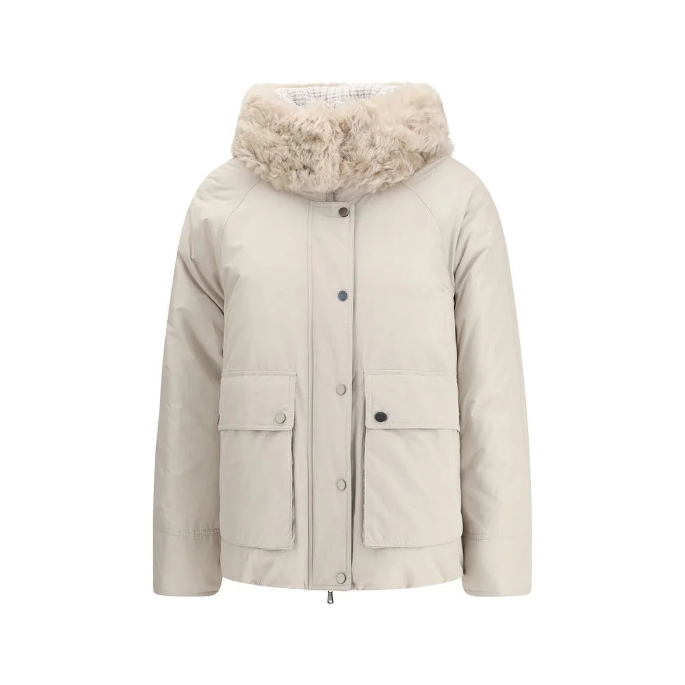 Brunello Cucinelli Gray Polyester Parka - IT40 | M