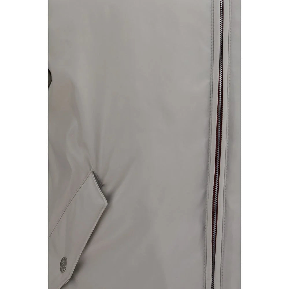 Brunello Cucinelli Gray Polyester Shell Jacket