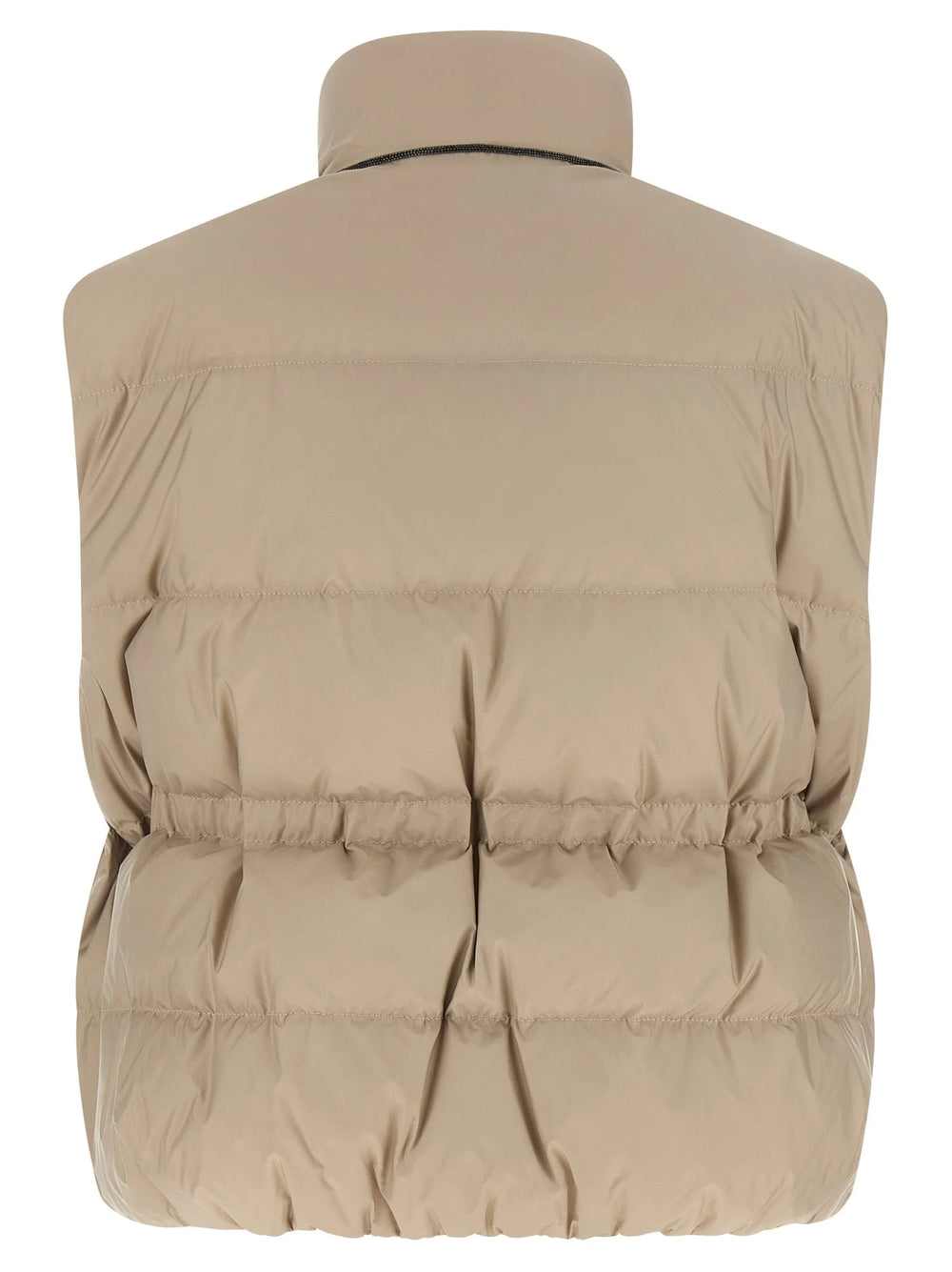 Brunello Cucinelli Gray Polyester Sleeveless Jacket