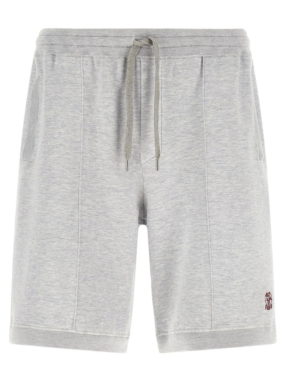 Brunello Cucinelli Gray Silk Bermuda Shorts