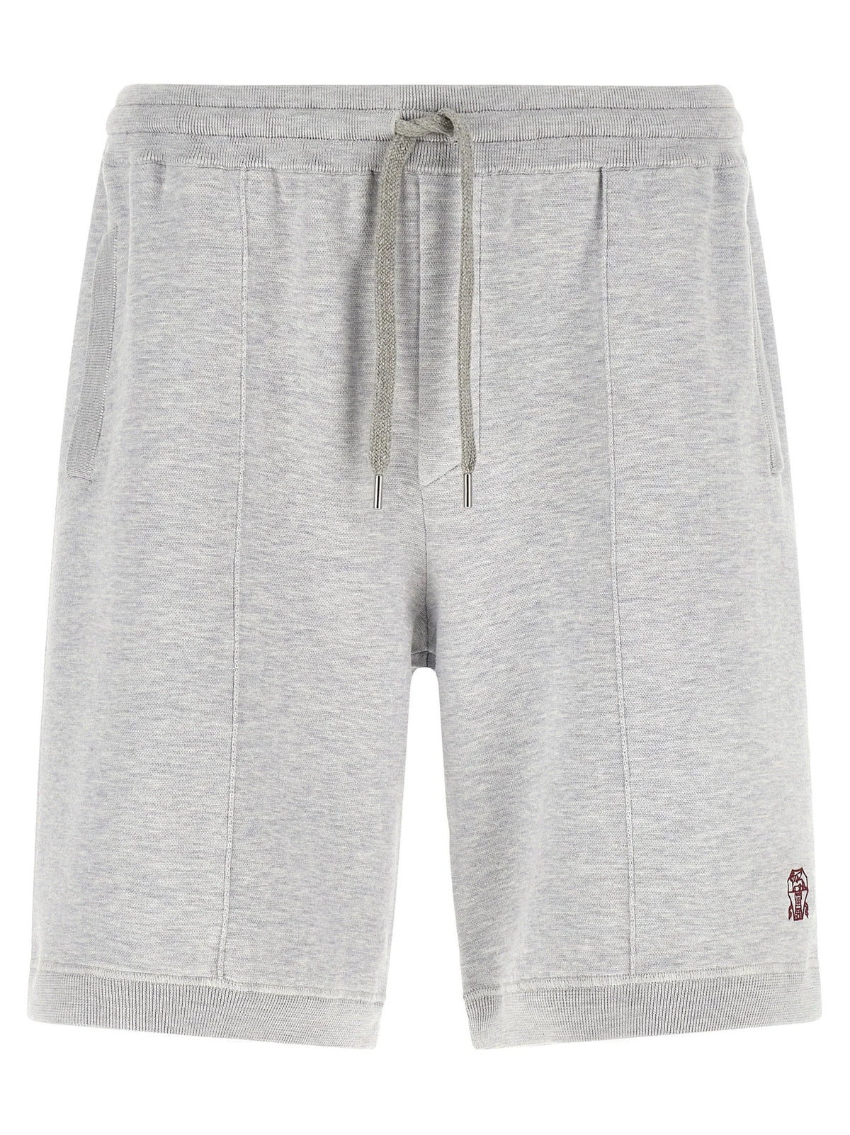 Brunello Cucinelli Gray Silk Bermuda Shorts