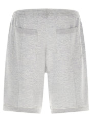 Brunello Cucinelli Gray Silk Bermuda Shorts
