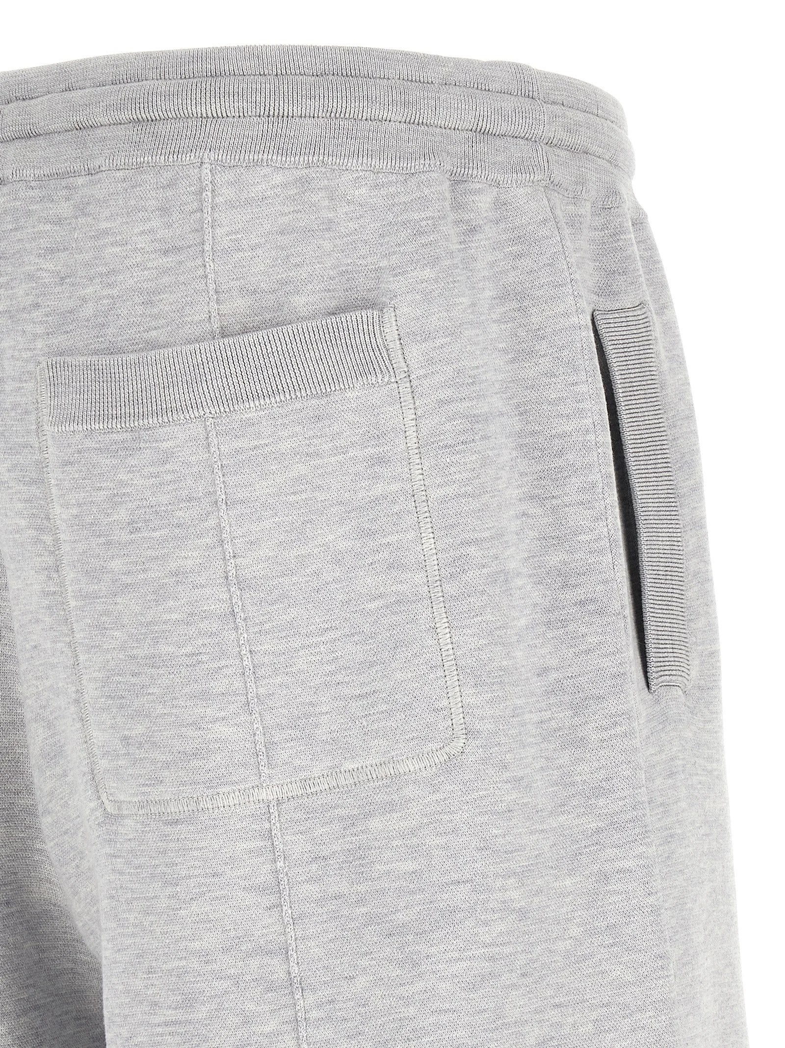 Brunello Cucinelli Gray Silk Bermuda Shorts