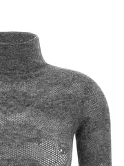 Brunello Cucinelli Gray Silk Cardigan