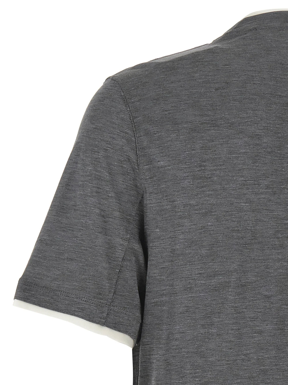 Brunello Cucinelli Gray Silk T-Shirt