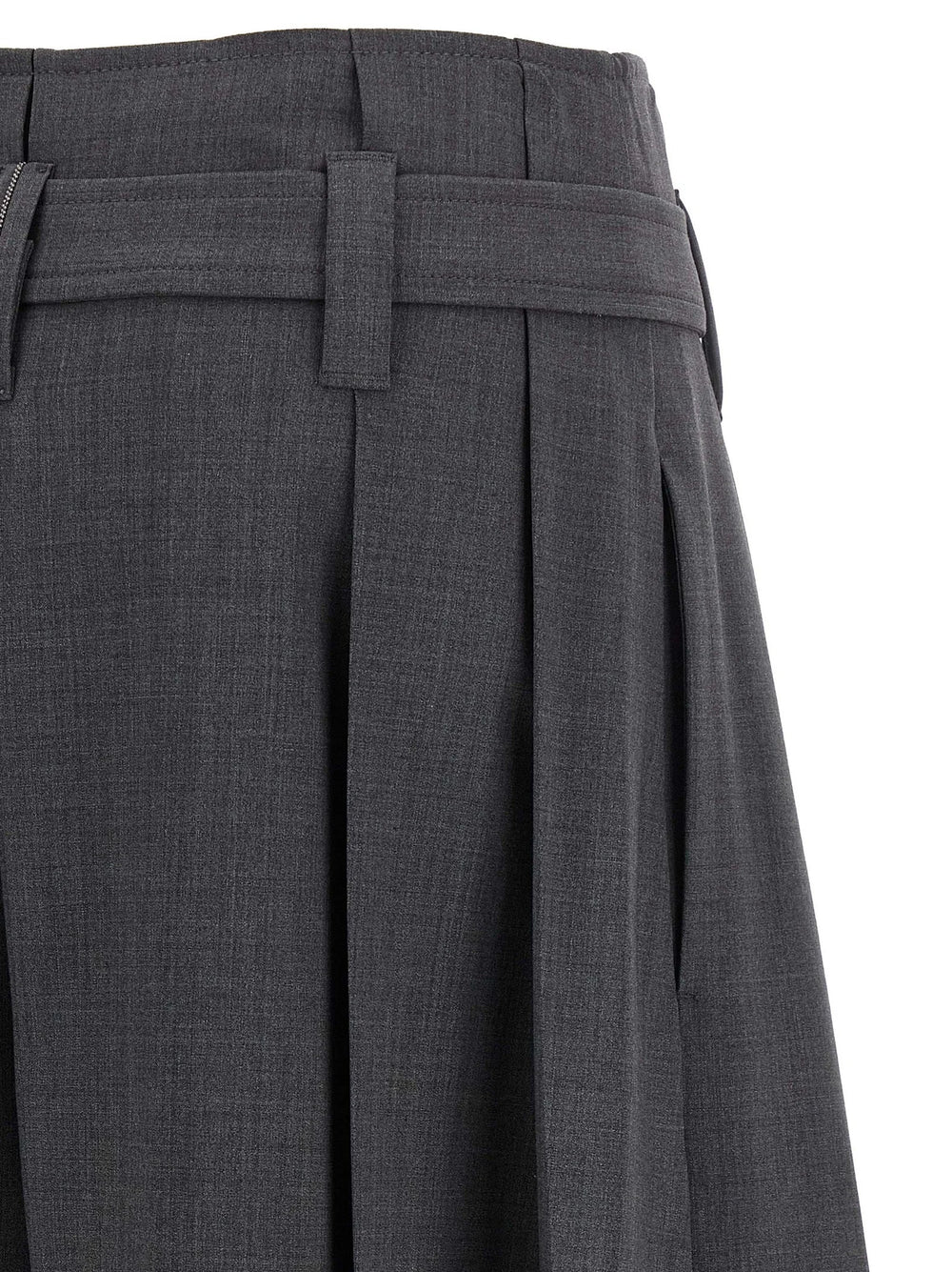 Brunello Cucinelli Gray Virgin Wool Bermuda Shorts