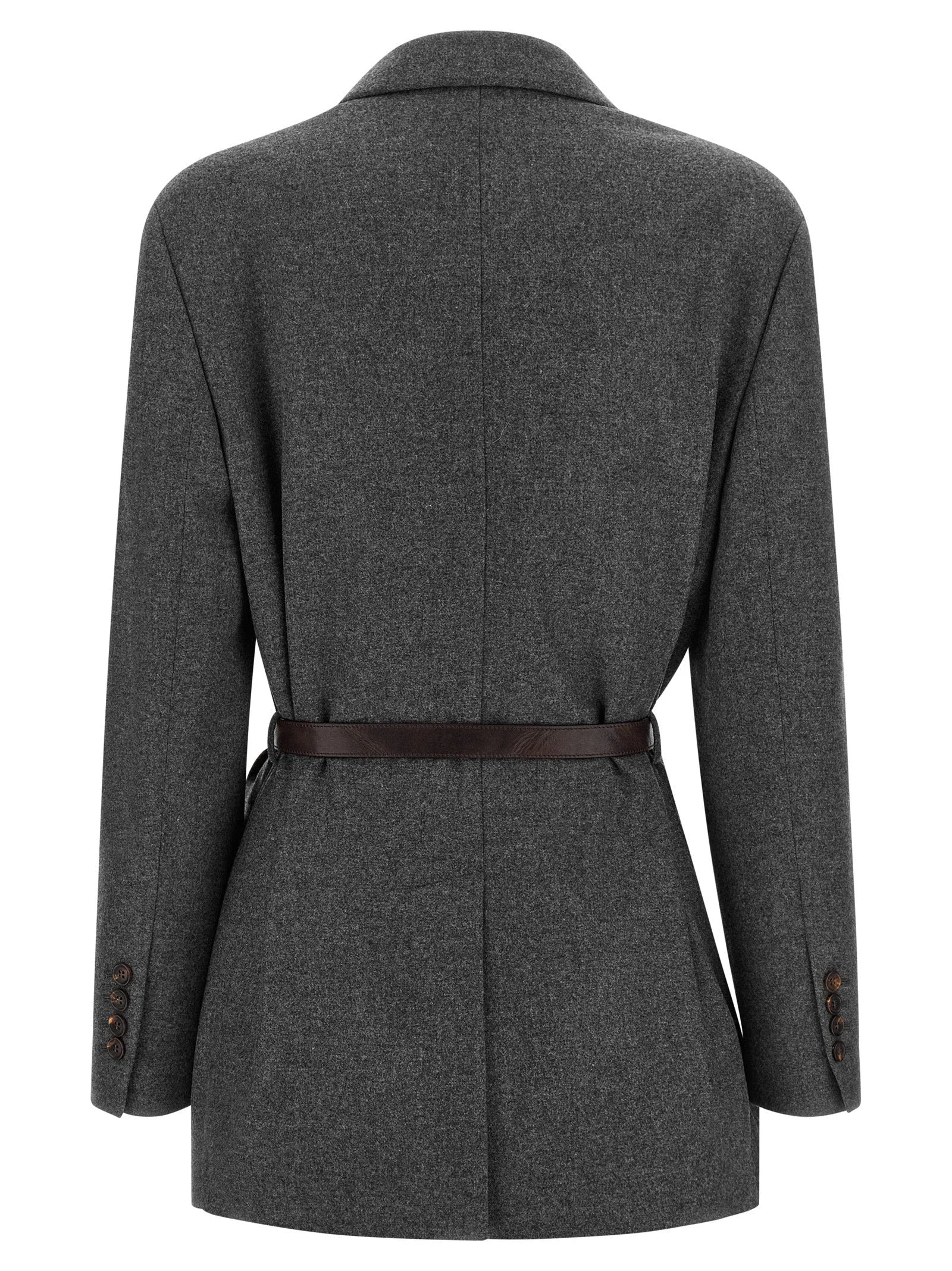 Brunello Cucinelli Gray Virgin Wool Blazer