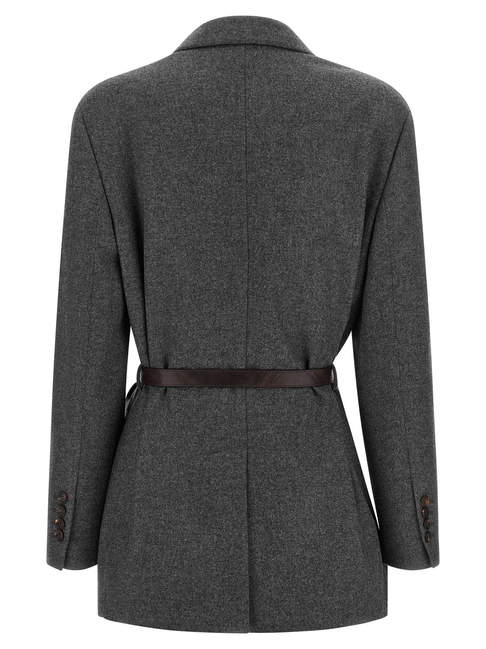Brunello Cucinelli Gray Virgin Wool Blazer